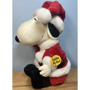 Gemmy 2002 MUSICAL SNOOPY CHRISTMAS SANTA PEANUTS Plays Christmas Song